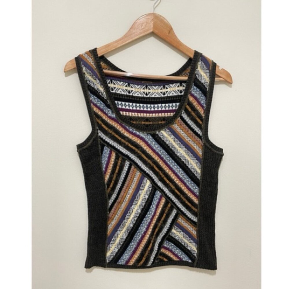 Urban Outfitters Free People Striped Scoop Neck Knit Sleeveless Sweater, XS / S
